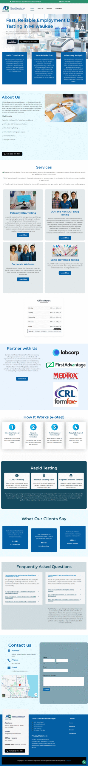 DIAGONONSTIC LAB WEBSITE – Health & Fitness | Webrozo