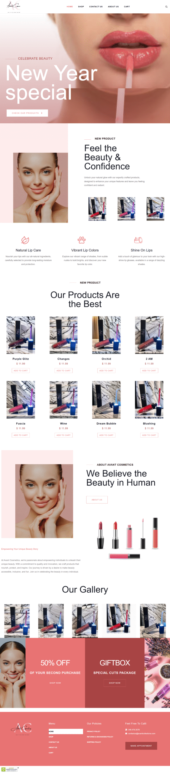 COSMETICS WEBSITE  – Beauty & Skincare | Webrozo