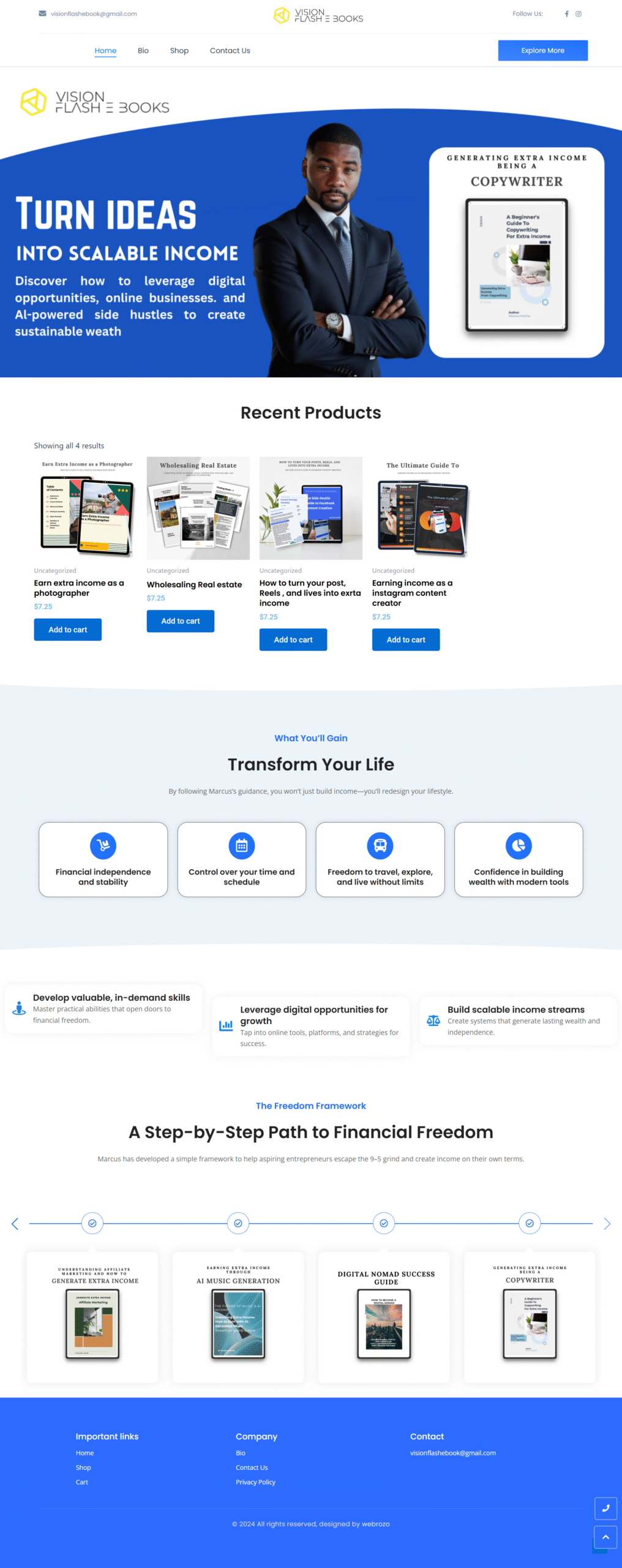 E-BOOKS WEBSITE – Website Design | Webrozo