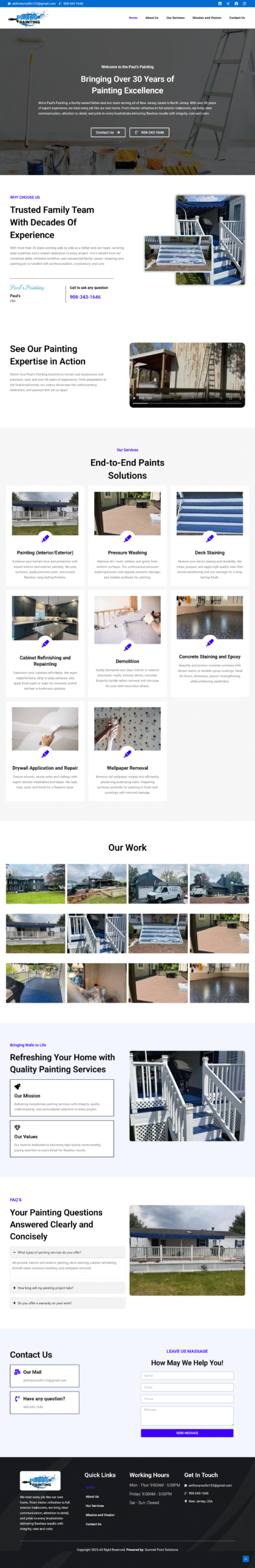 PAUL PAINTING WEBSITE – IT & Tech | Webrozo
