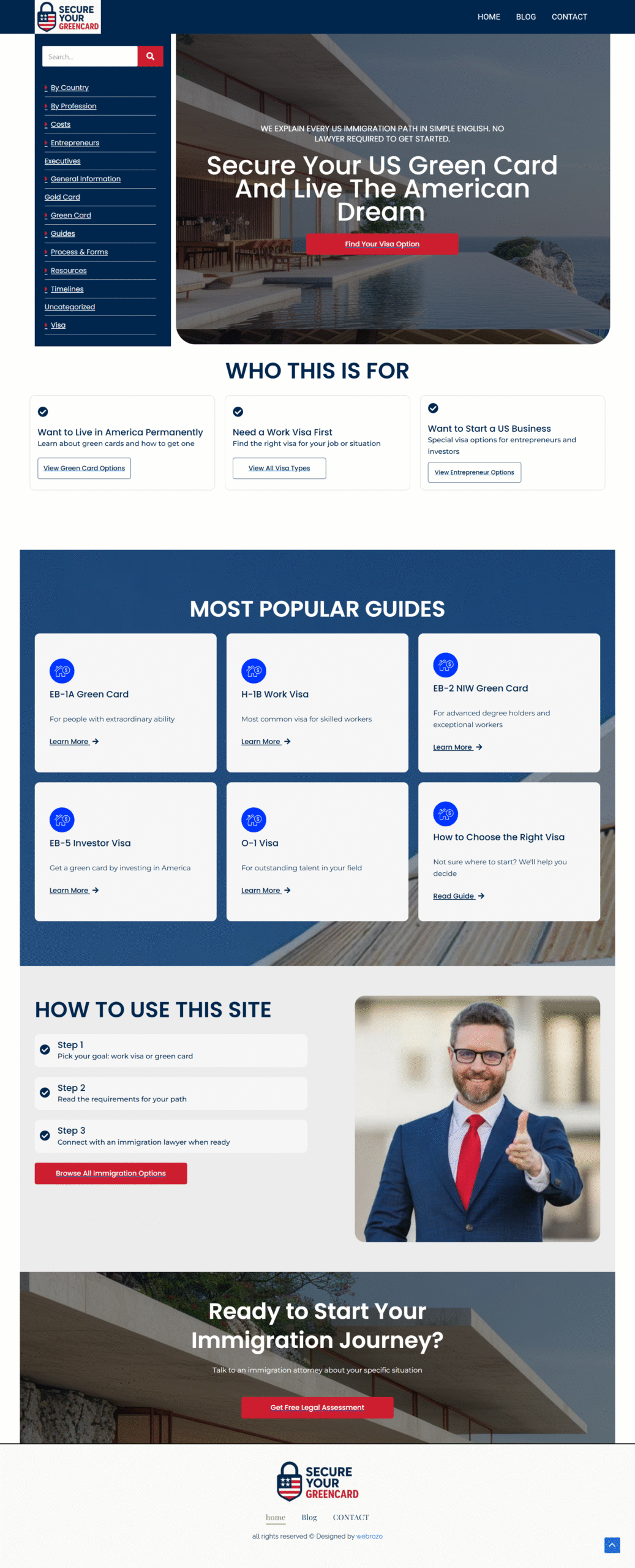 GREEN CARD WEBSITE  – Law & Legal | Webrozo