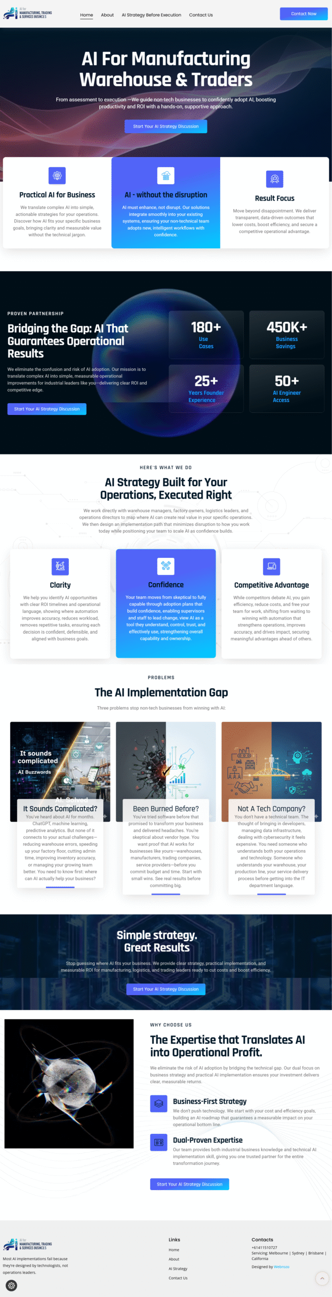 AI STRATEGY WEBSITE  – Website Design | Webrozo